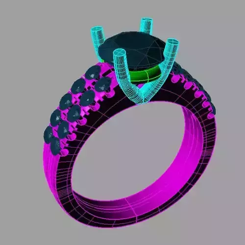 Classic Solitaire Engagement  Anello solitario Sl72 3D print