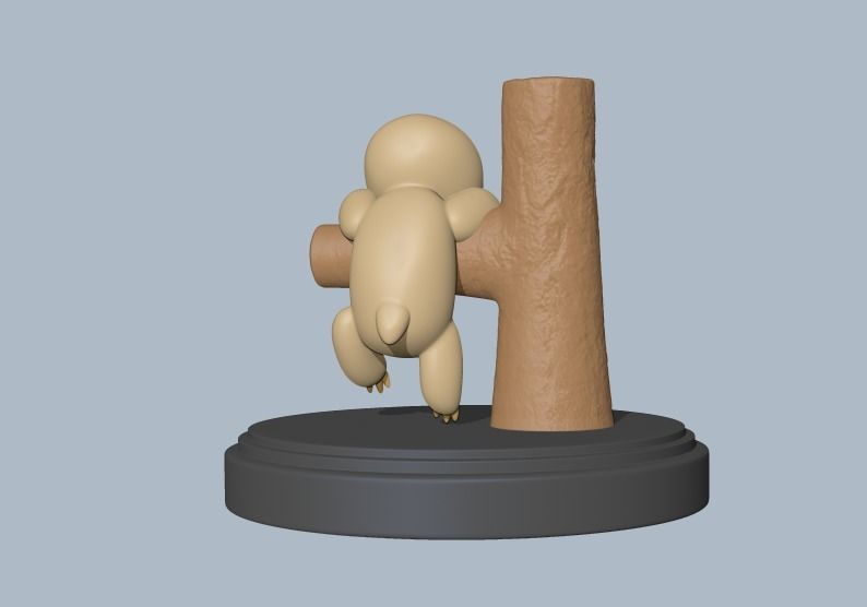 Cute Tree Sloth 3D print model_1