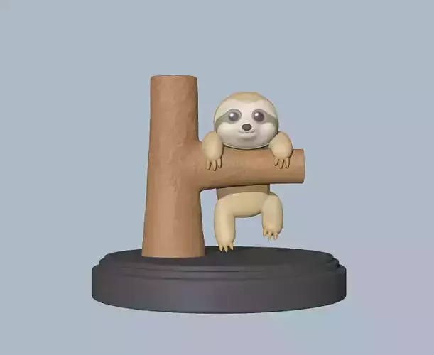 Cute Tree Sloth 3D print model