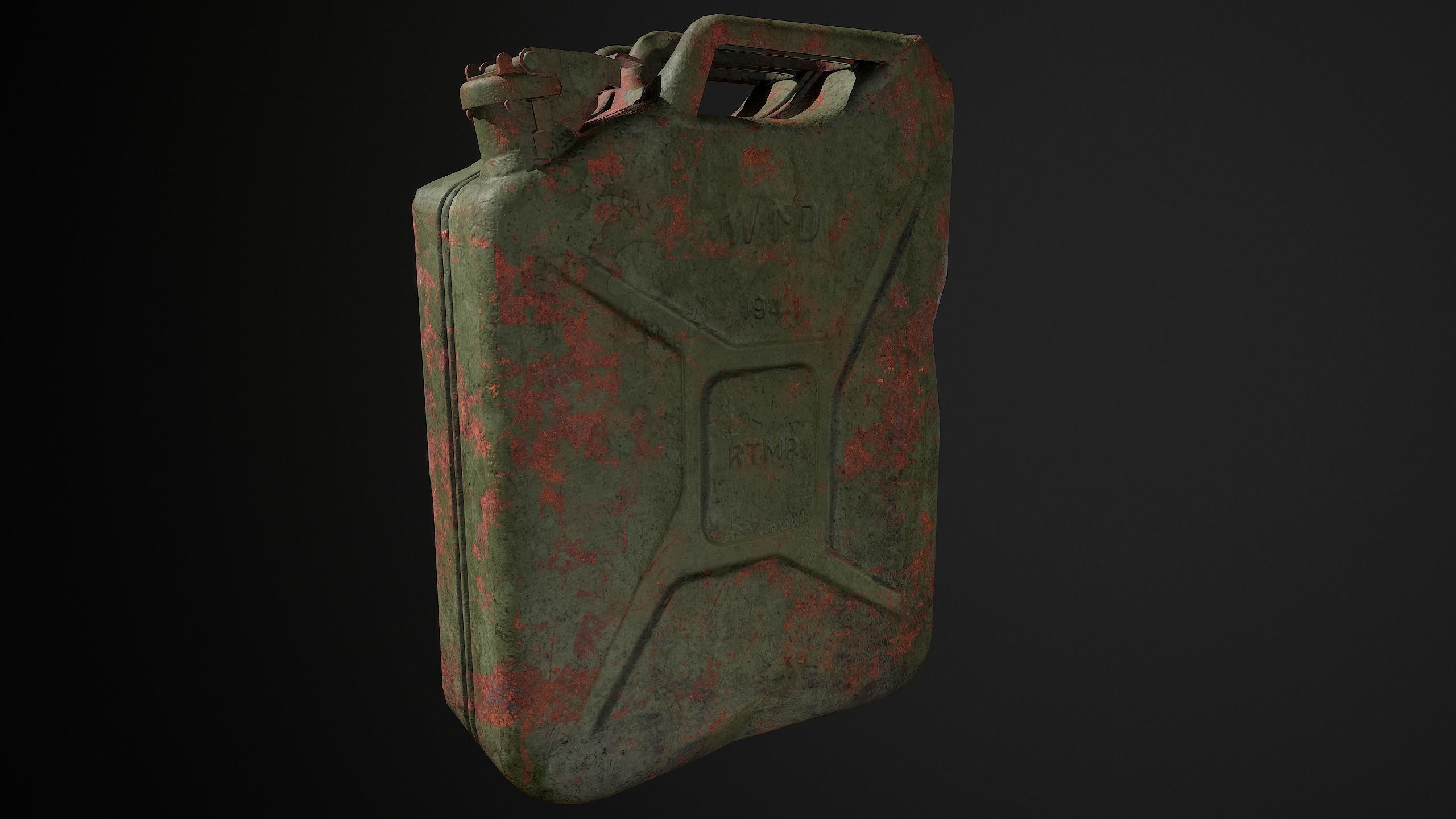 Jerrycan 20 l Low-poly 3D model_4