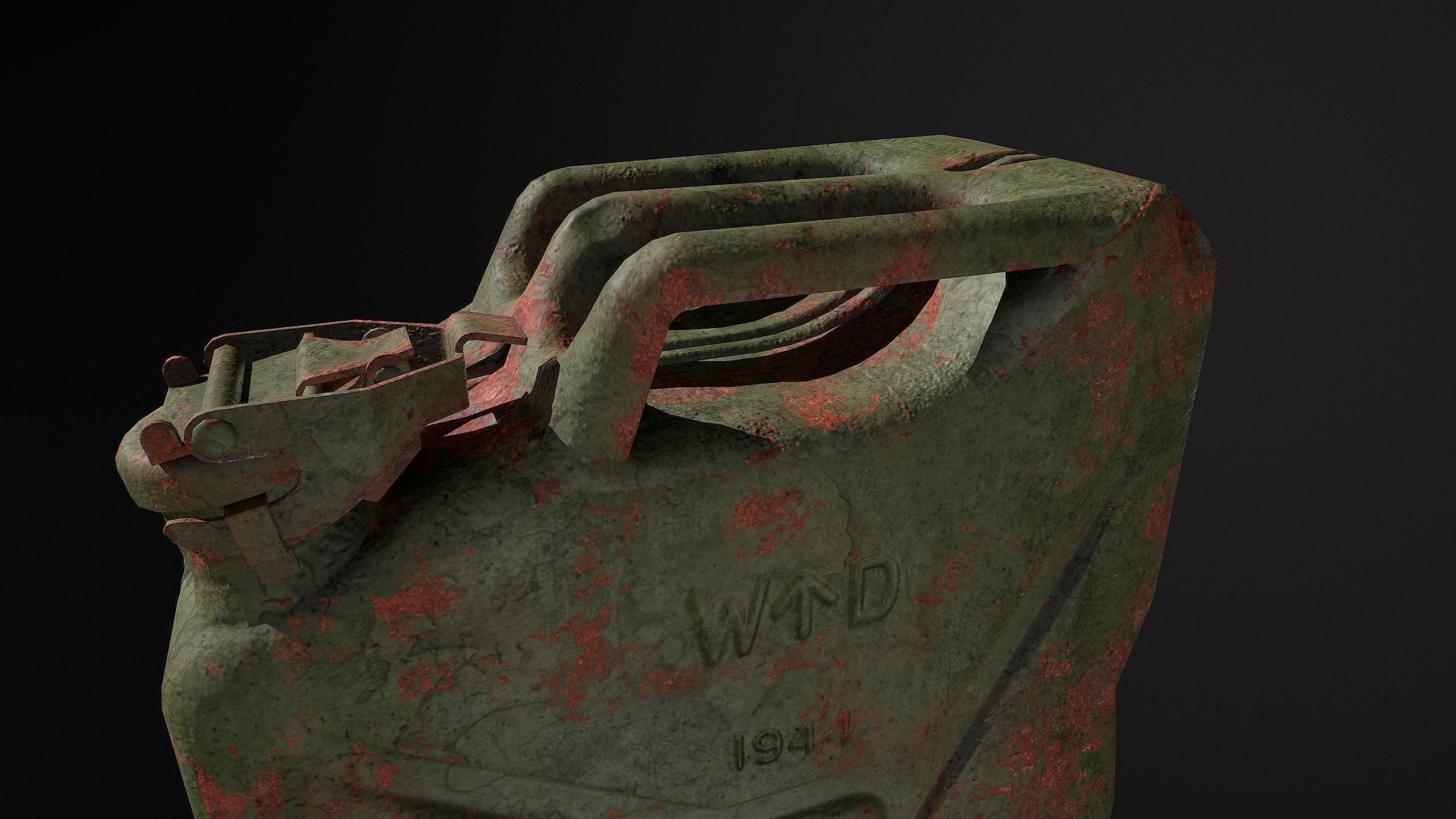 Jerrycan 20 l Low-poly 3D model_6
