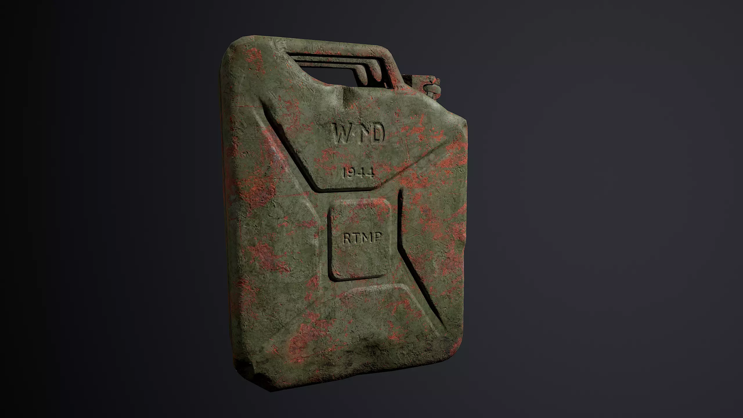 Jerrycan 20 l Low-poly 3D model_0