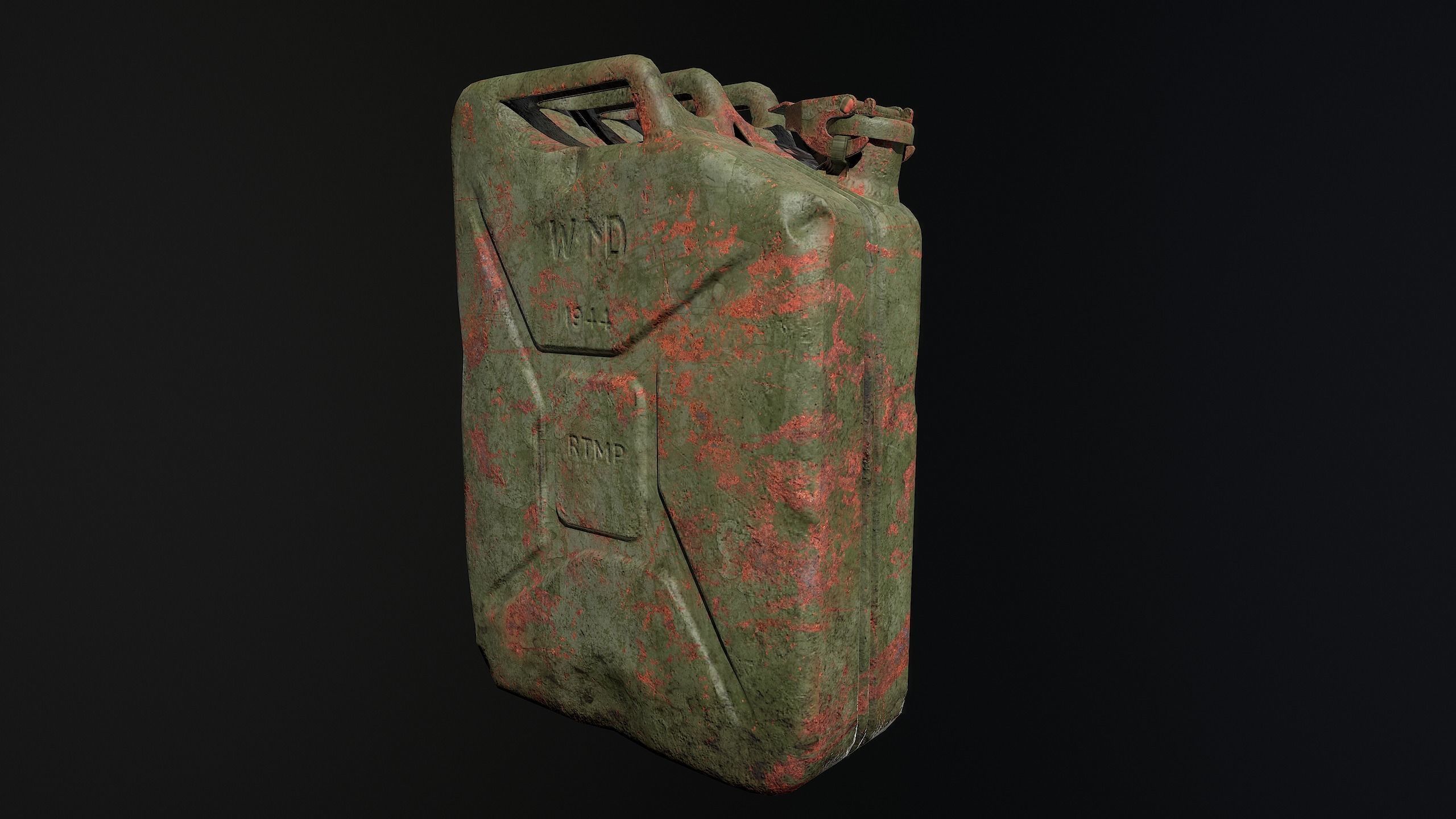 Jerrycan 20 l Low-poly 3D model_3