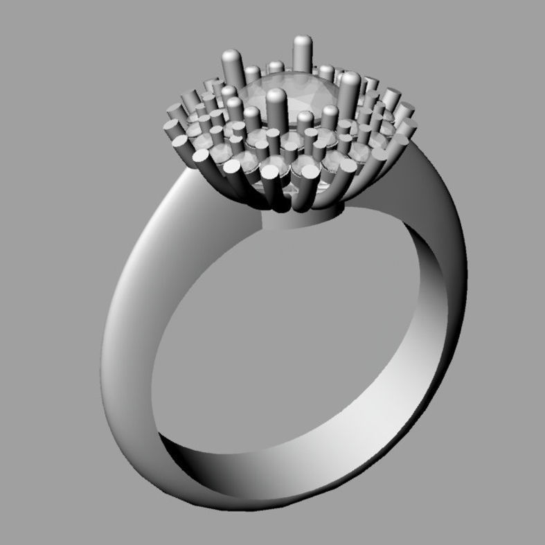 PAVE ring 3D print model Anello Pave An242 3Dprint 3D print model_7