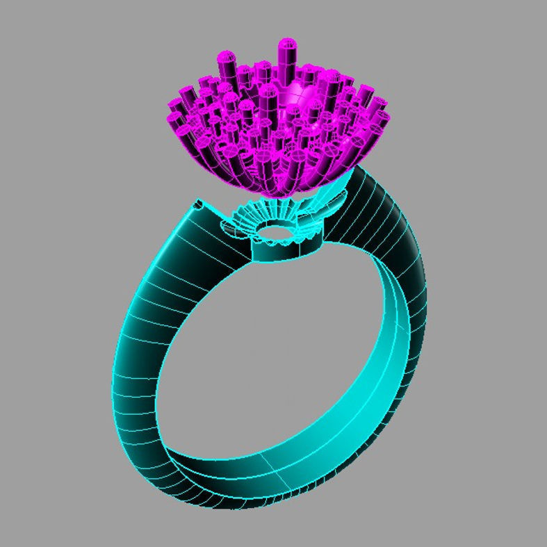 PAVE ring 3D print model Anello Pave An242 3Dprint 3D print model_5