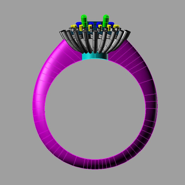 PAVE ring 3D print model Anello Pave An242 3Dprint 3D print model_3