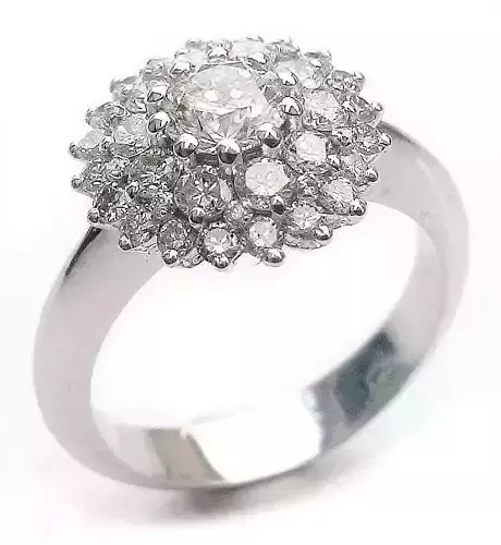 PAVE ring 3D print model Anello Pave An242 3Dprint