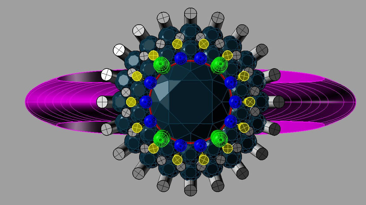 PAVE ring 3D print model Anello Pave An242 3Dprint 3D print model_2