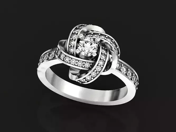  Boucheron pivoine diamond ring engagement 1003