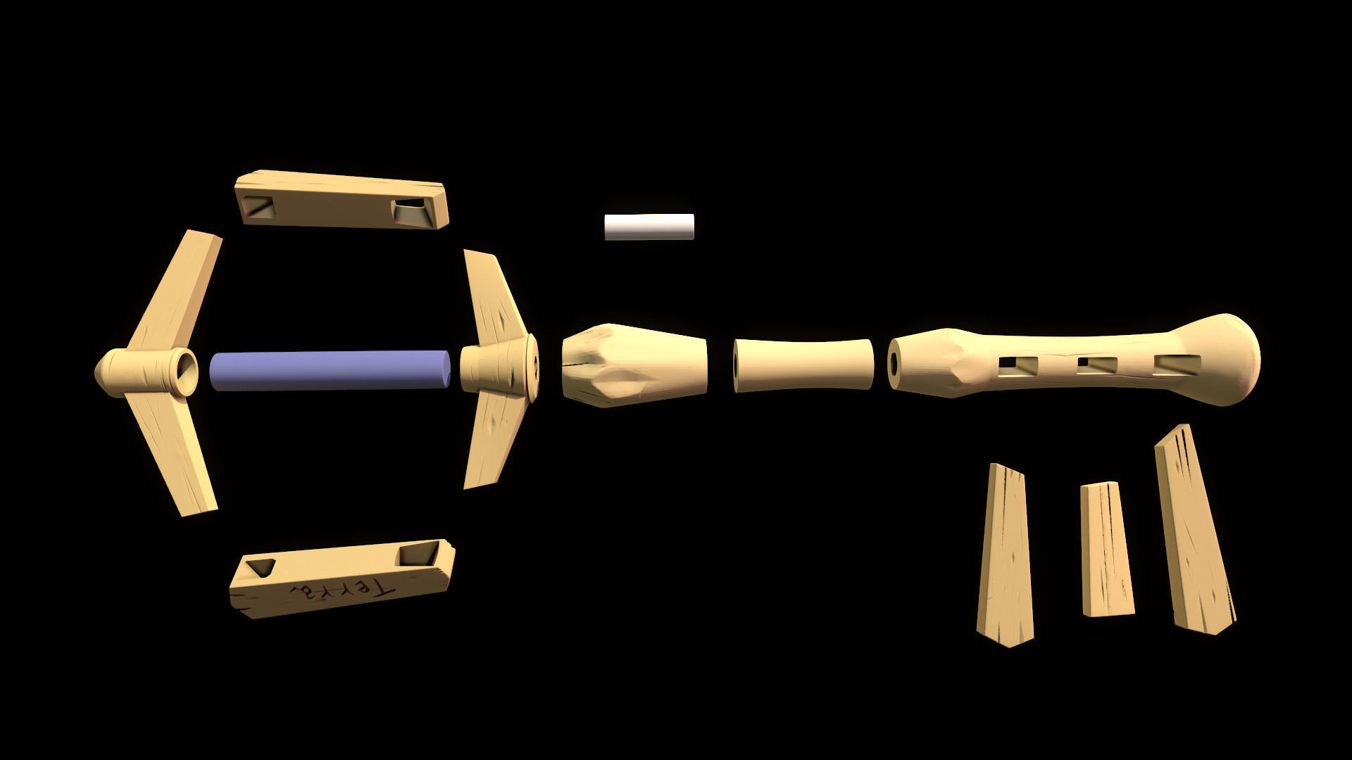 Kingdom Hearts - Wooden Keyblade 3D print model_4