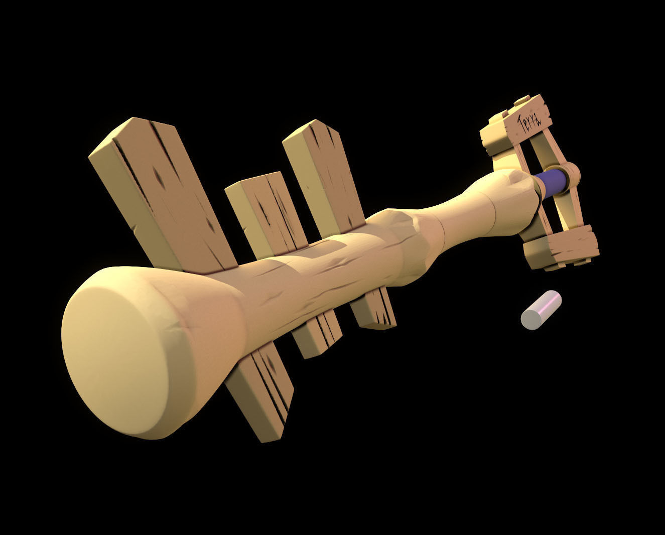 Kingdom Hearts - Wooden Keyblade 3D print model_1