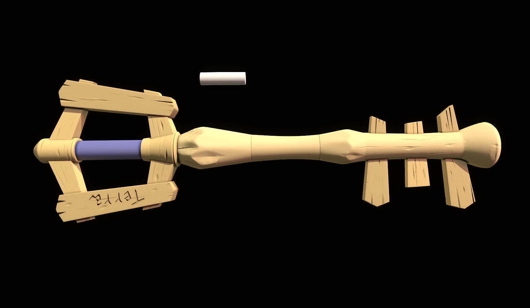 Kingdom Hearts - Wooden Keyblade 3D print model_2