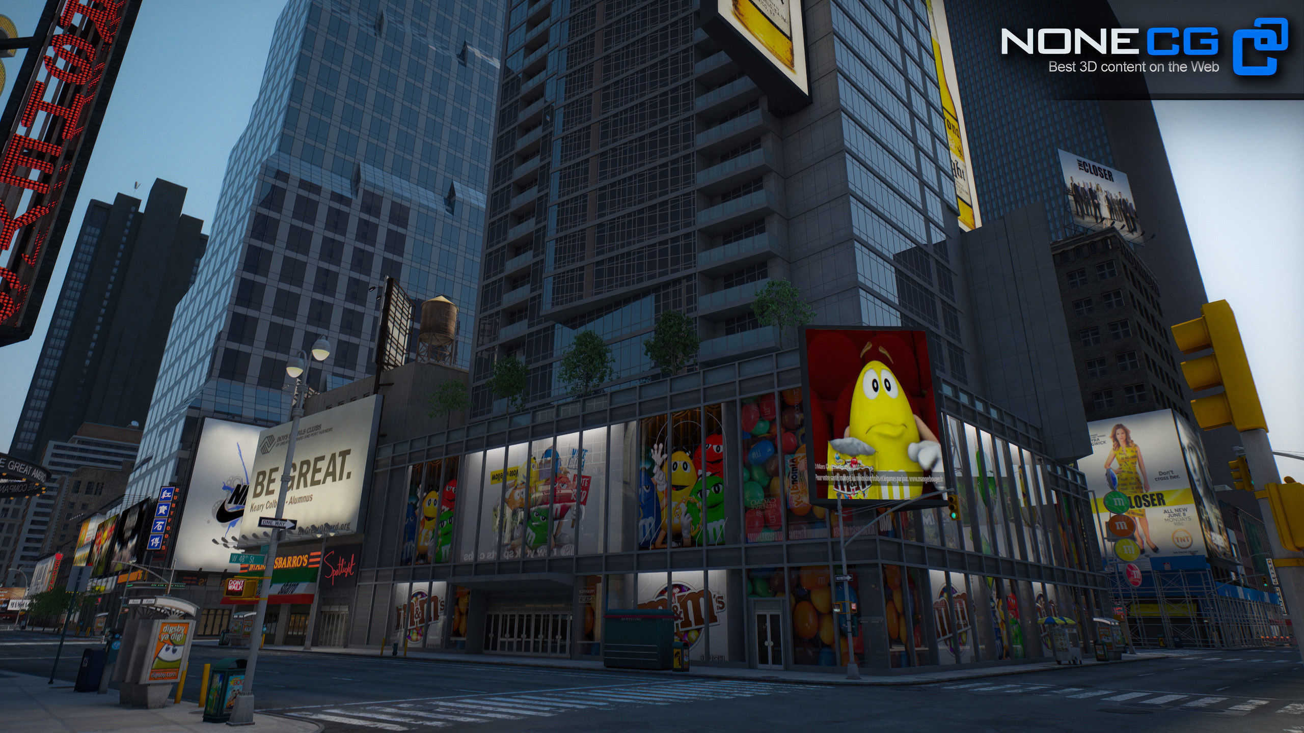 NYC Broadway - 7th Avenue Set 1 V2 3D model_1