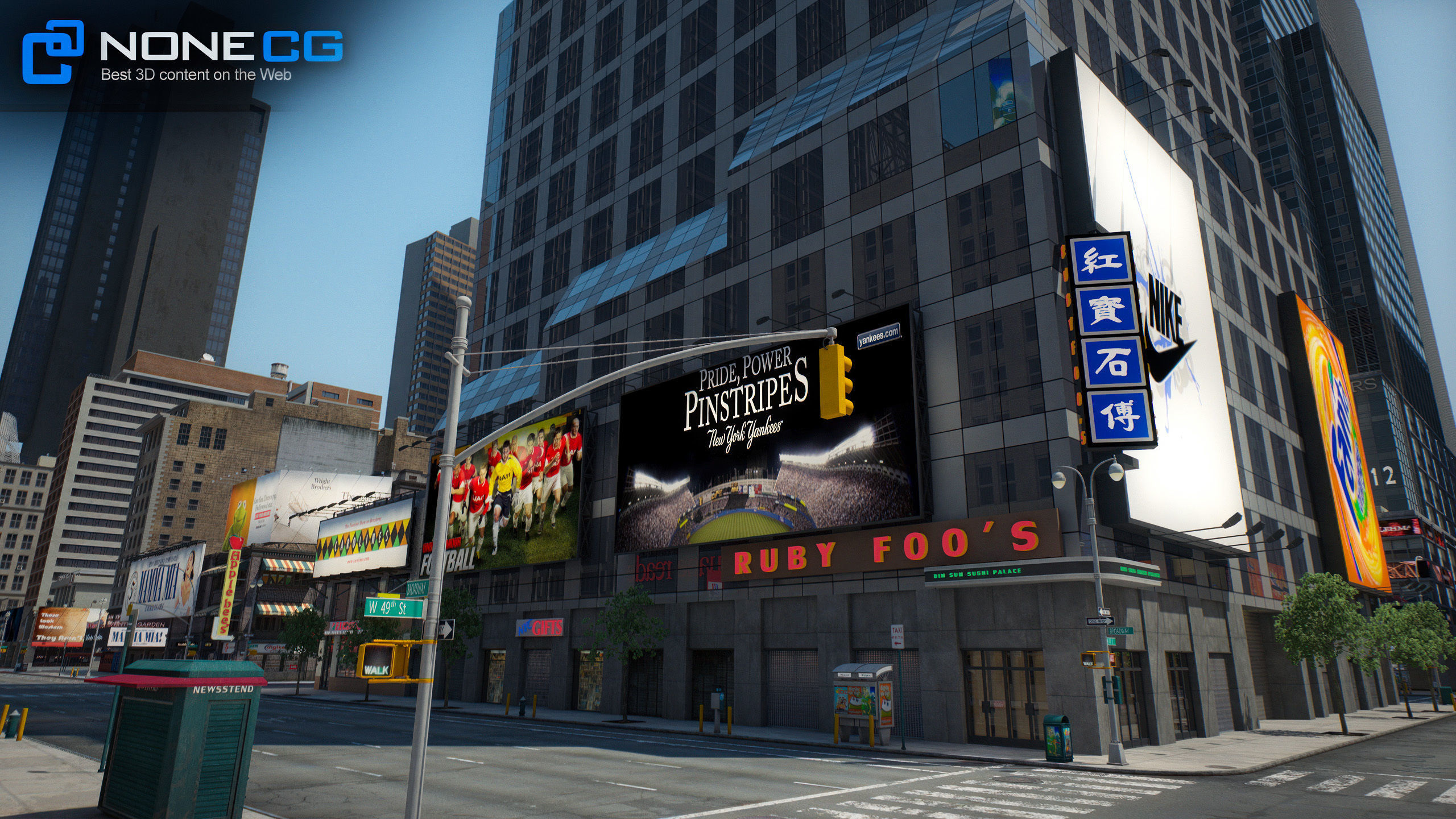 NYC Broadway - 7th Avenue Set 1 V2 3D model_24