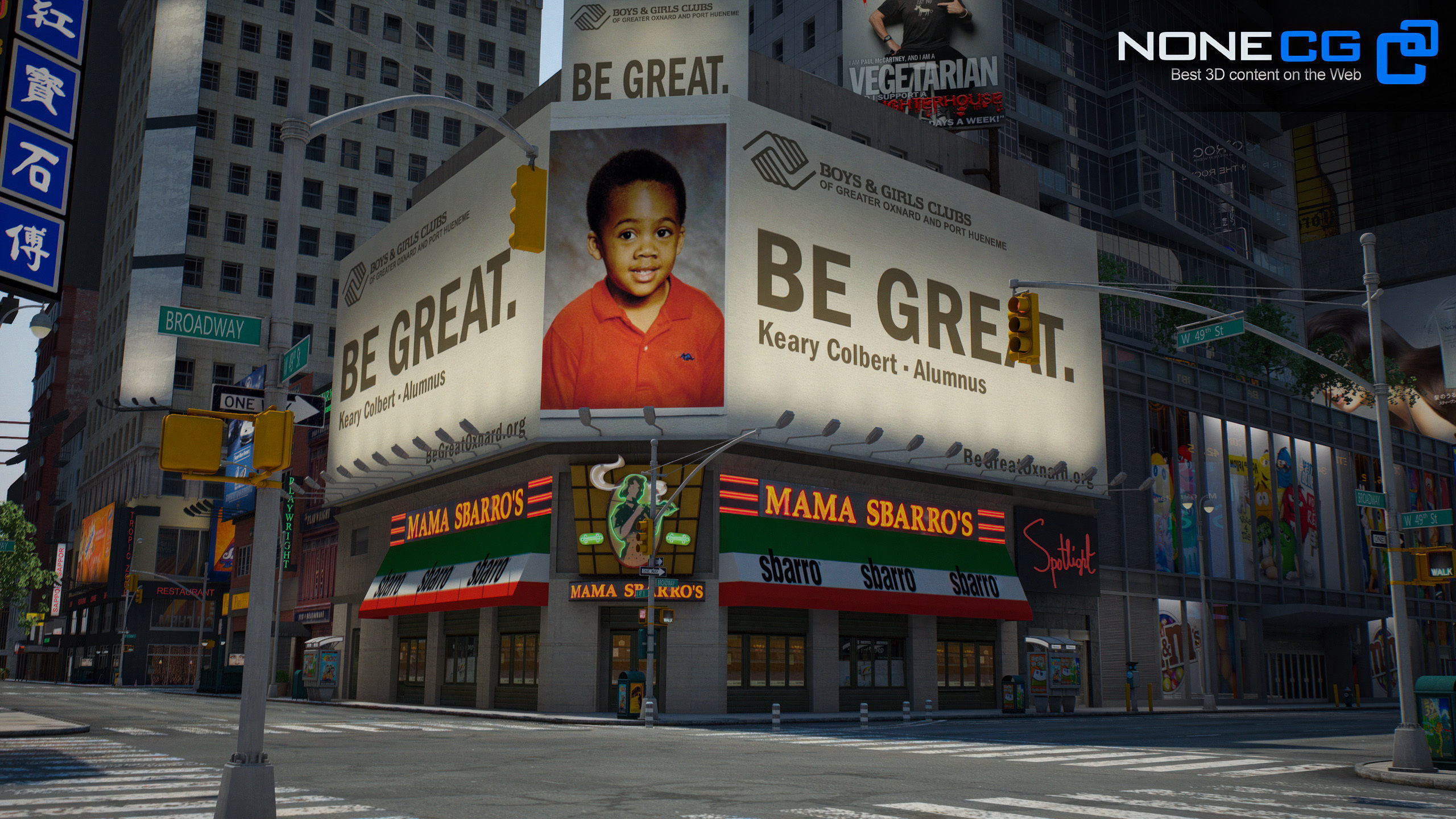 NYC Broadway - 7th Avenue Set 1 V2 3D model_14