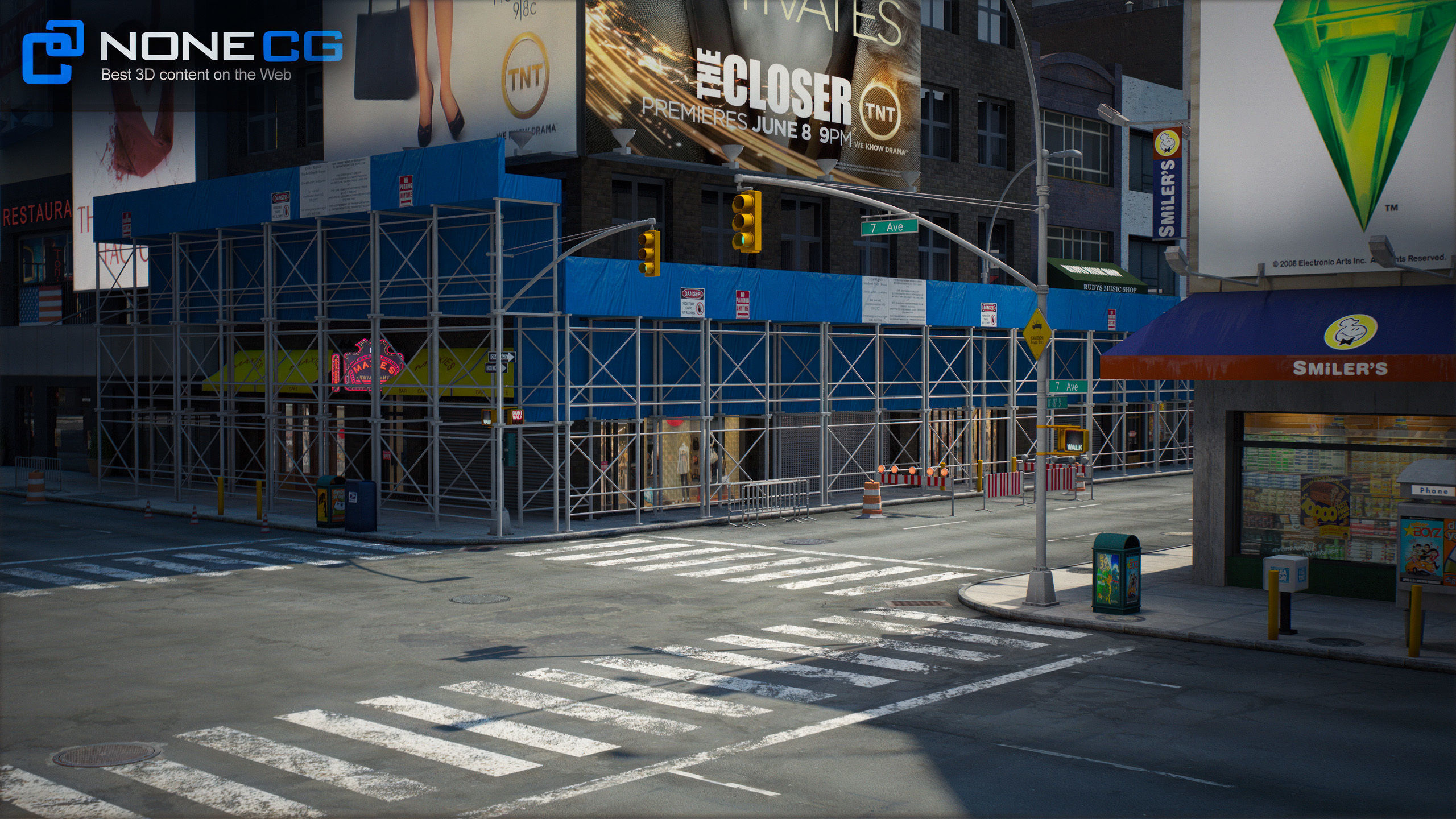 NYC Broadway - 7th Avenue Set 1 V2 3D model_10