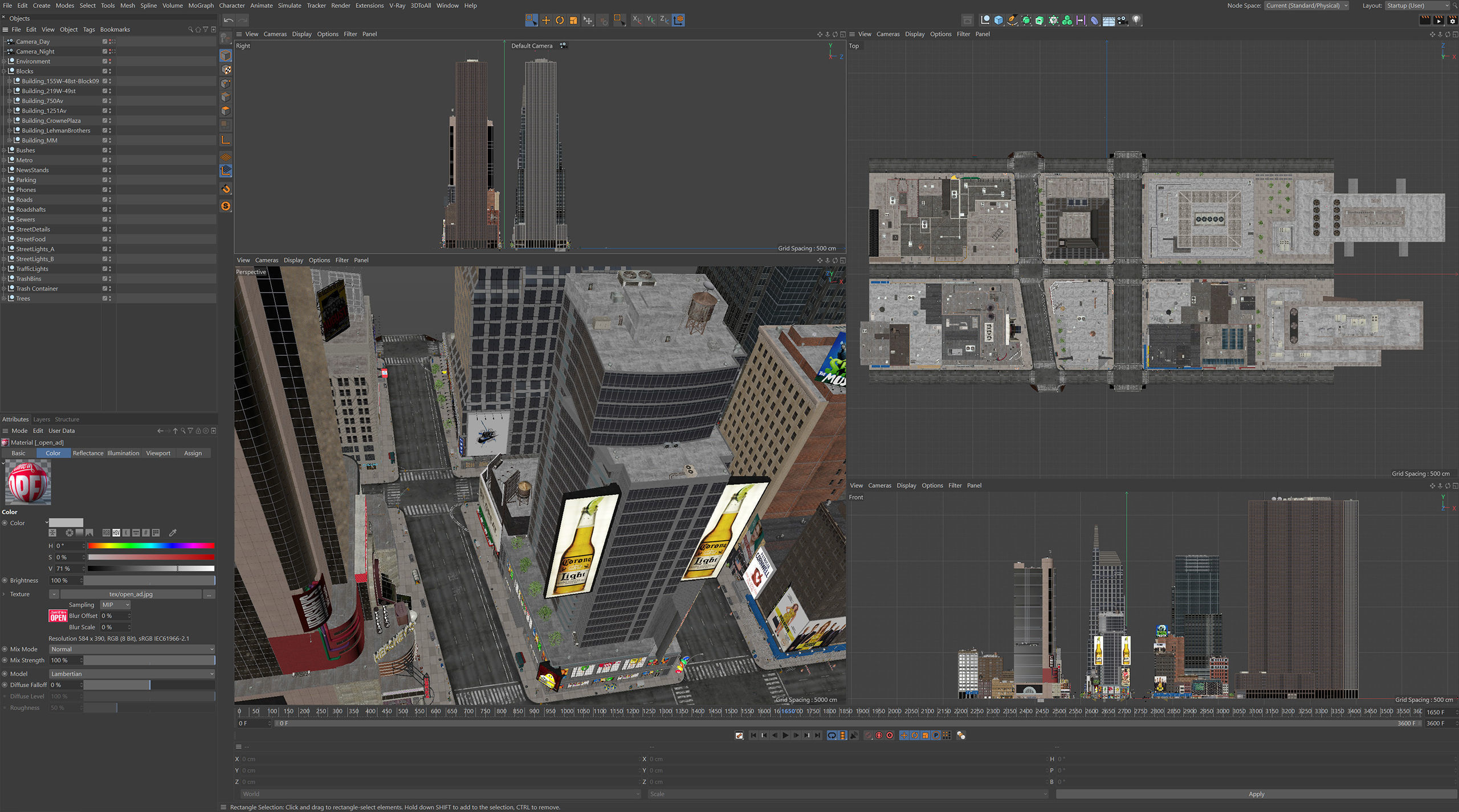 NYC Broadway - 7th Avenue Set 1 V2 3D model_9