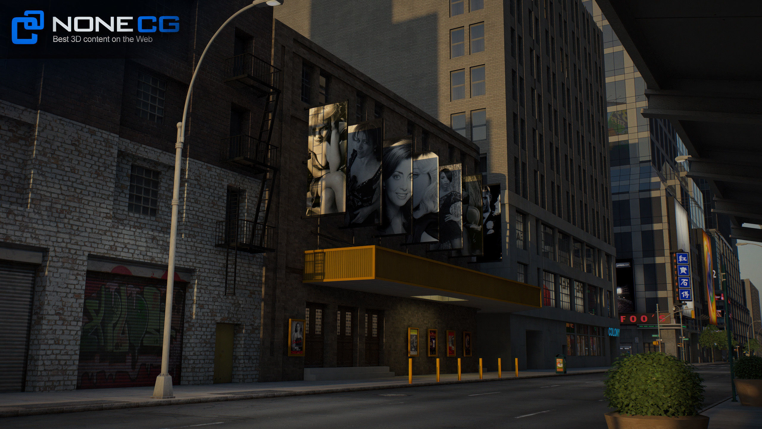 NYC Broadway - 7th Avenue Set 1 V2 3D model_16