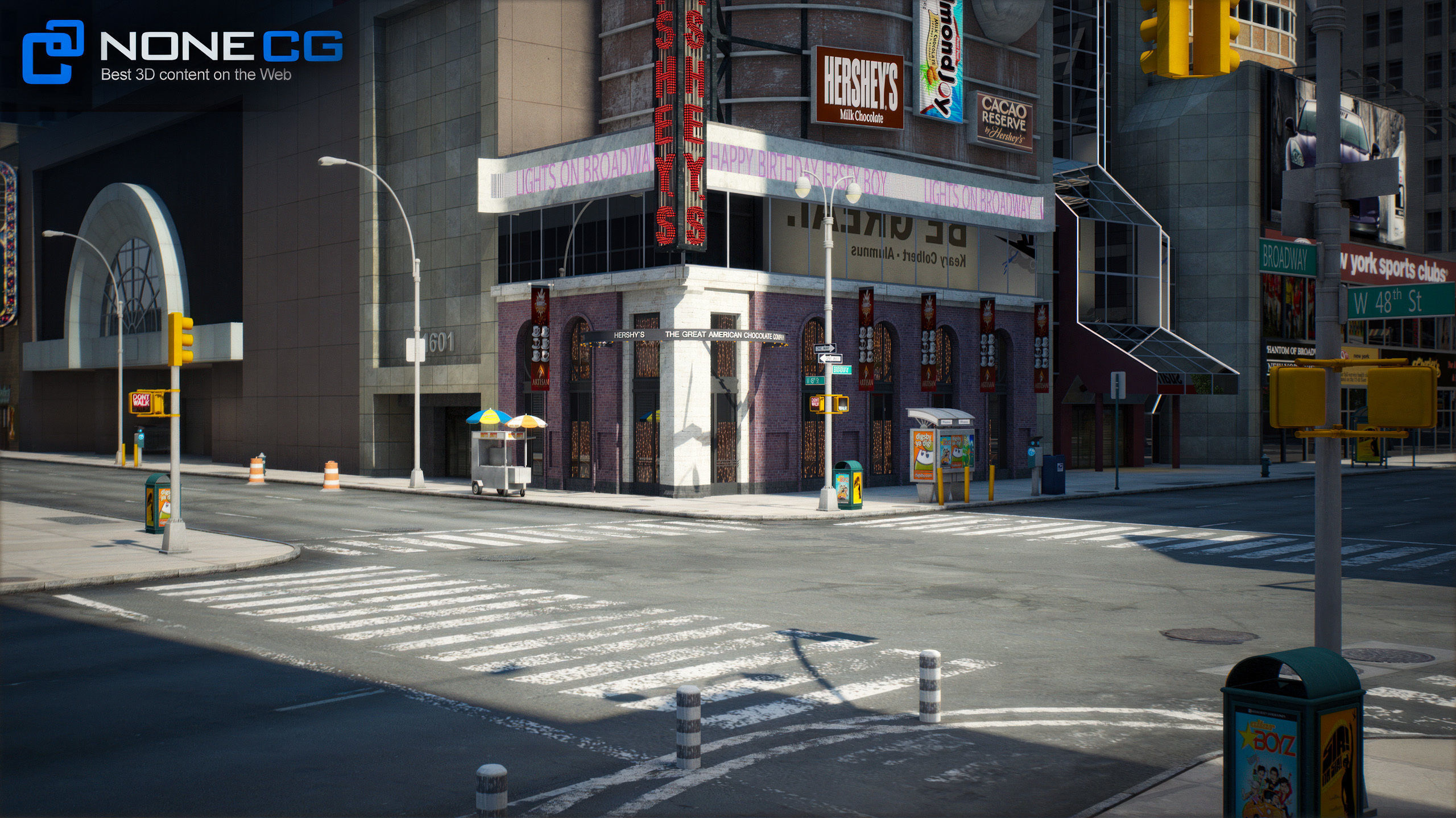 NYC Broadway - 7th Avenue Set 1 V2 3D model_4