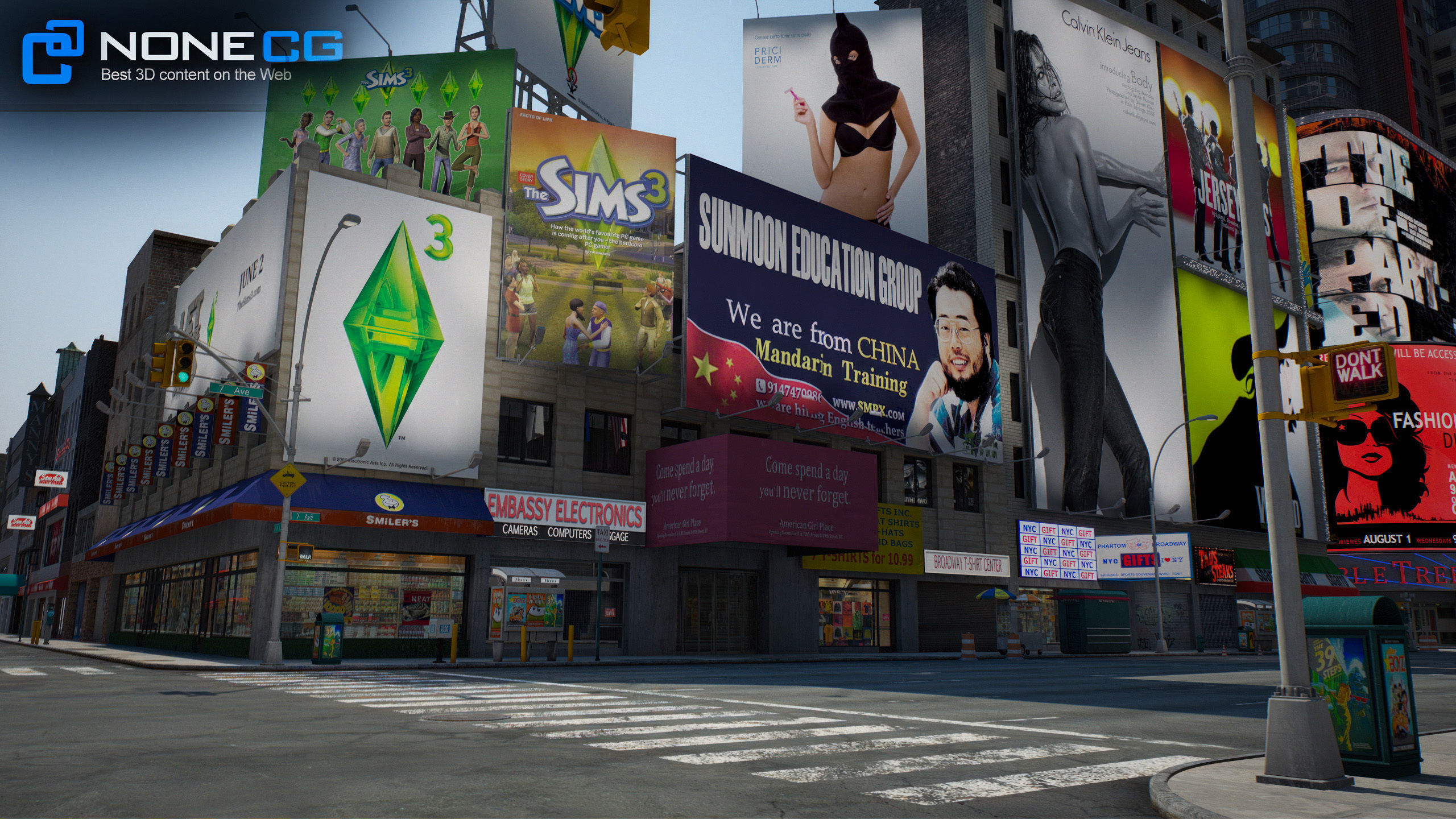 NYC Broadway - 7th Avenue Set 1 V2 3D model_13