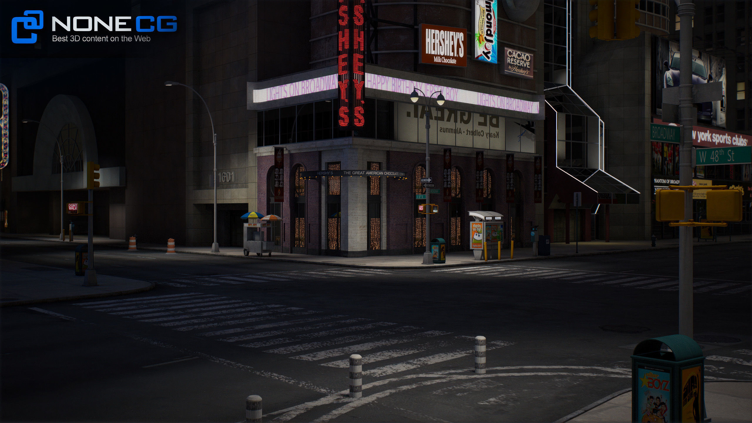 NYC Broadway - 7th Avenue Set 1 V2 3D model_5