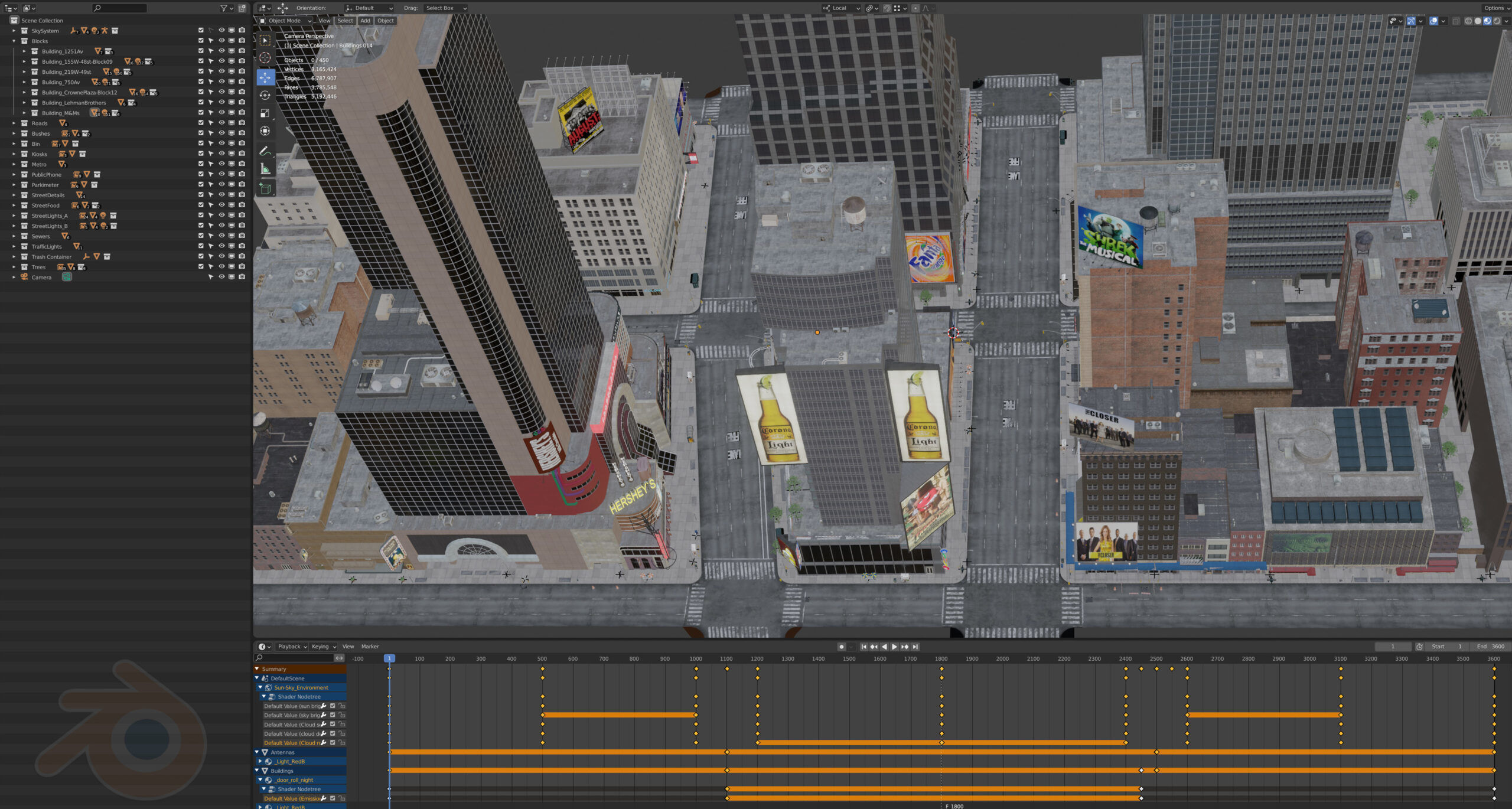 NYC Broadway - 7th Avenue Set 1 V2 3D model_8