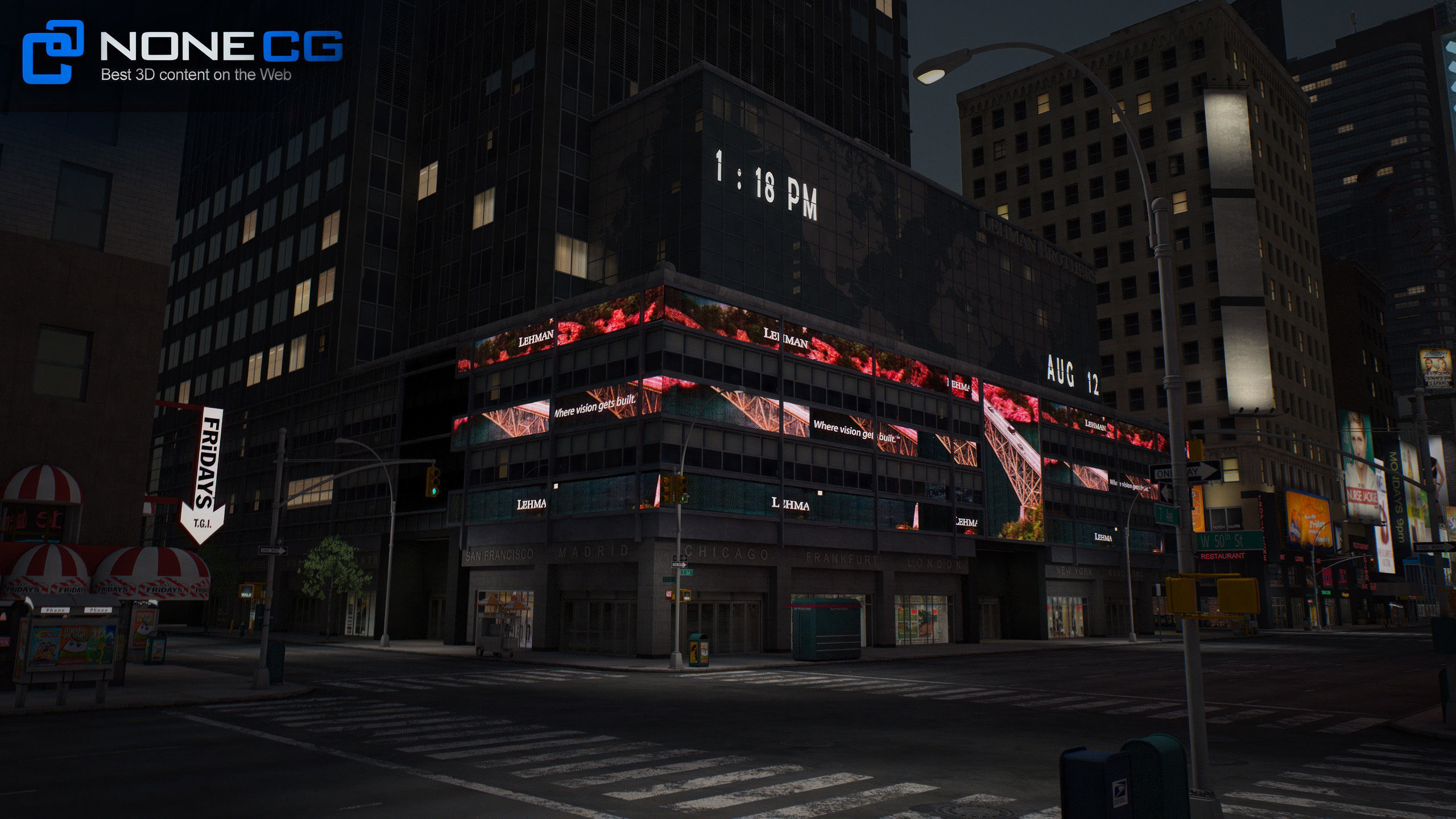 NYC Broadway - 7th Avenue Set 1 V2 3D model_23