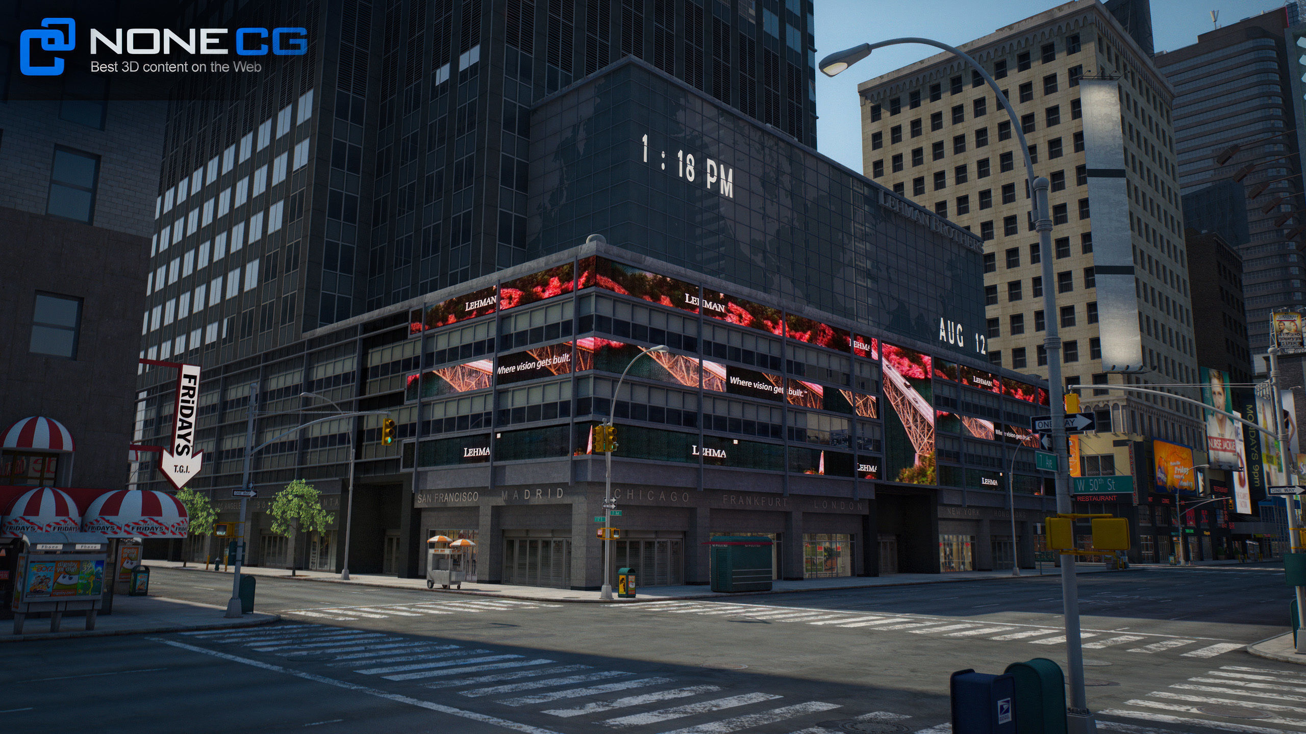 NYC Broadway - 7th Avenue Set 1 V2 3D model_22