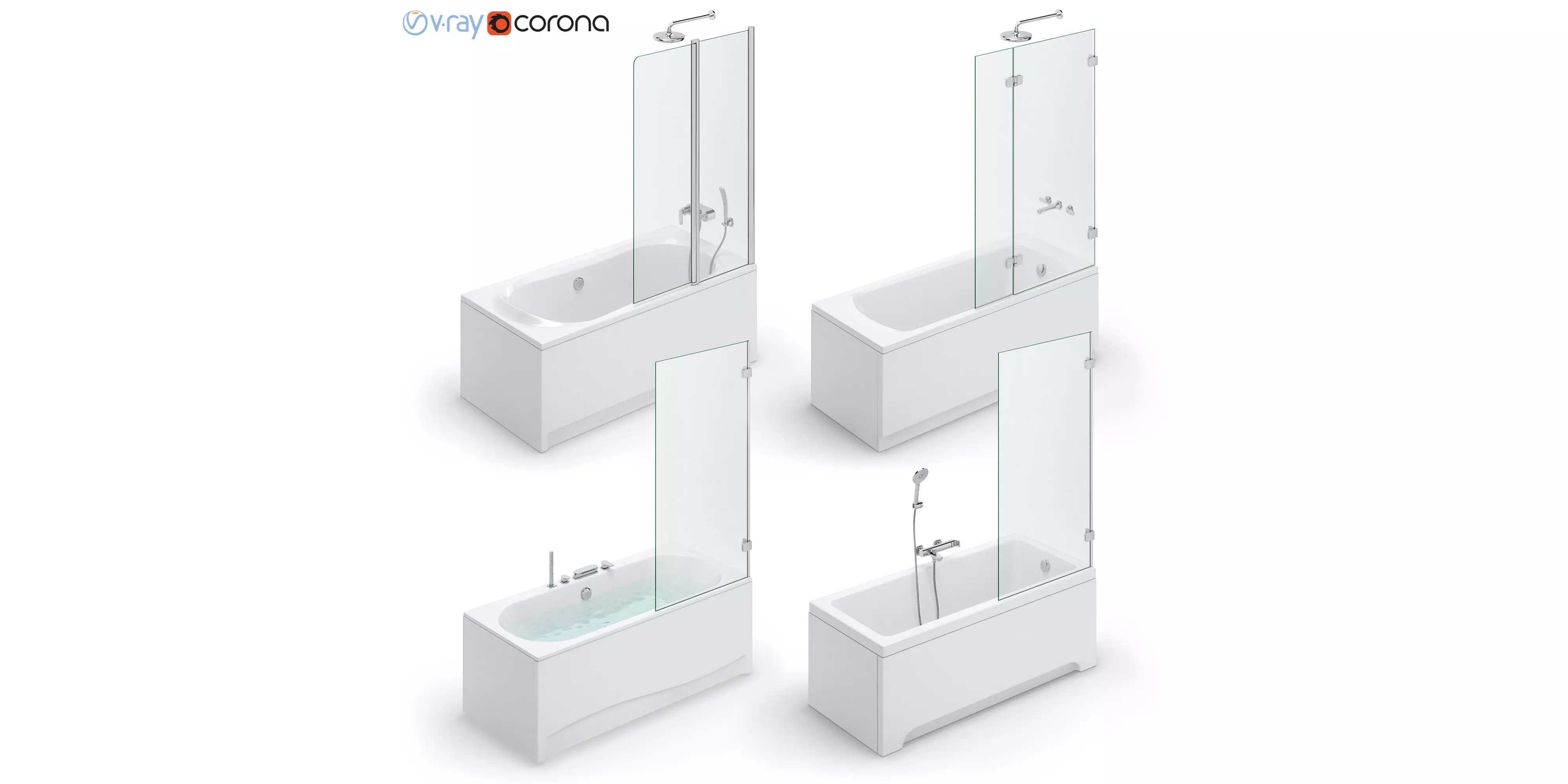 Bath Ravak set 118 3D model_0