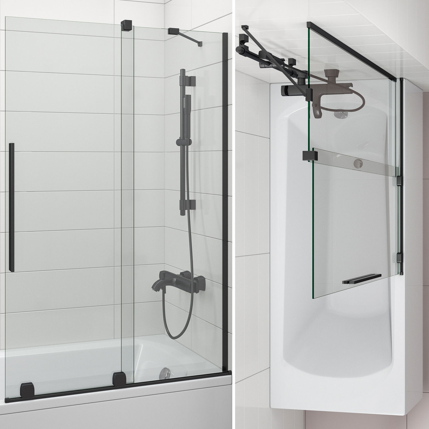 Shutters for baths and baths Radaway set 119 3D model_4