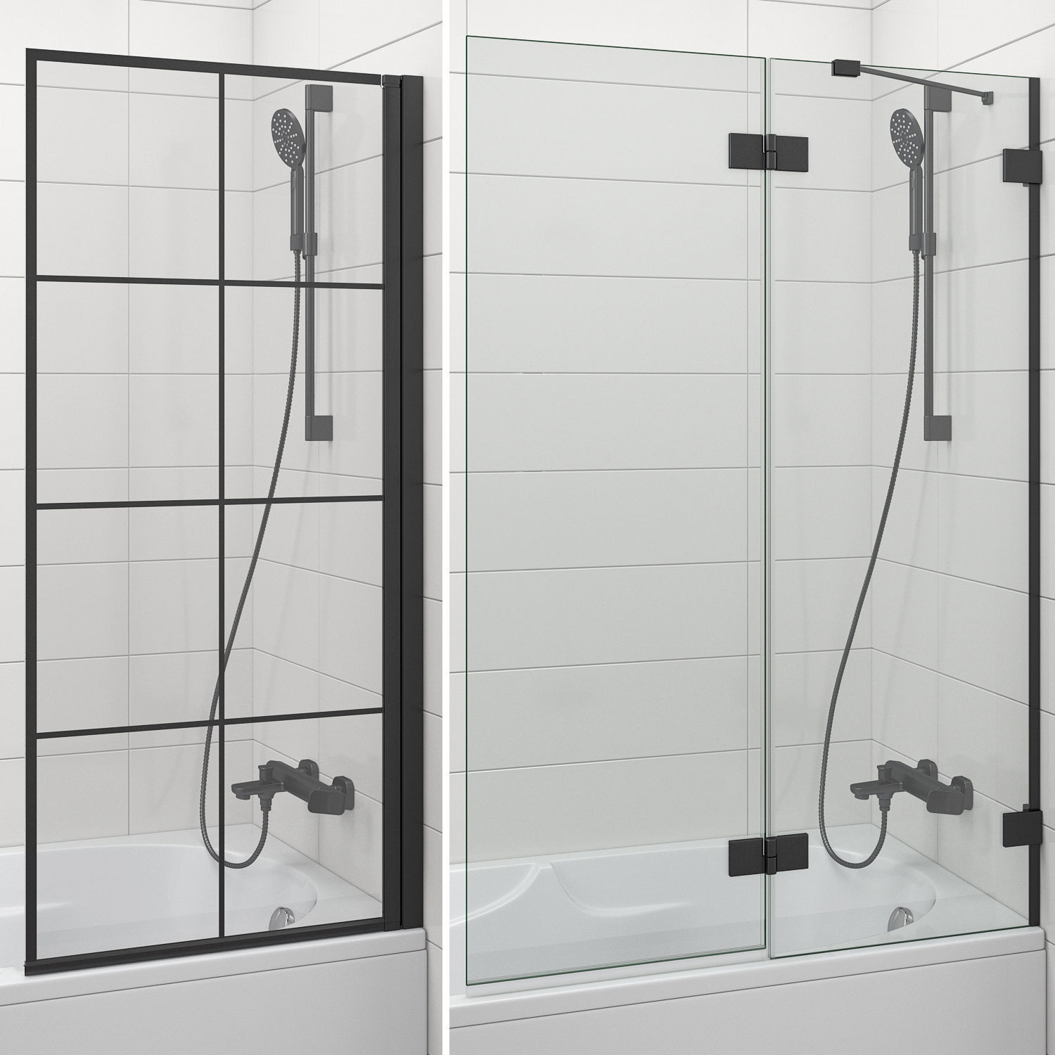 Shutters for baths and baths Radaway set 119 3D model_3