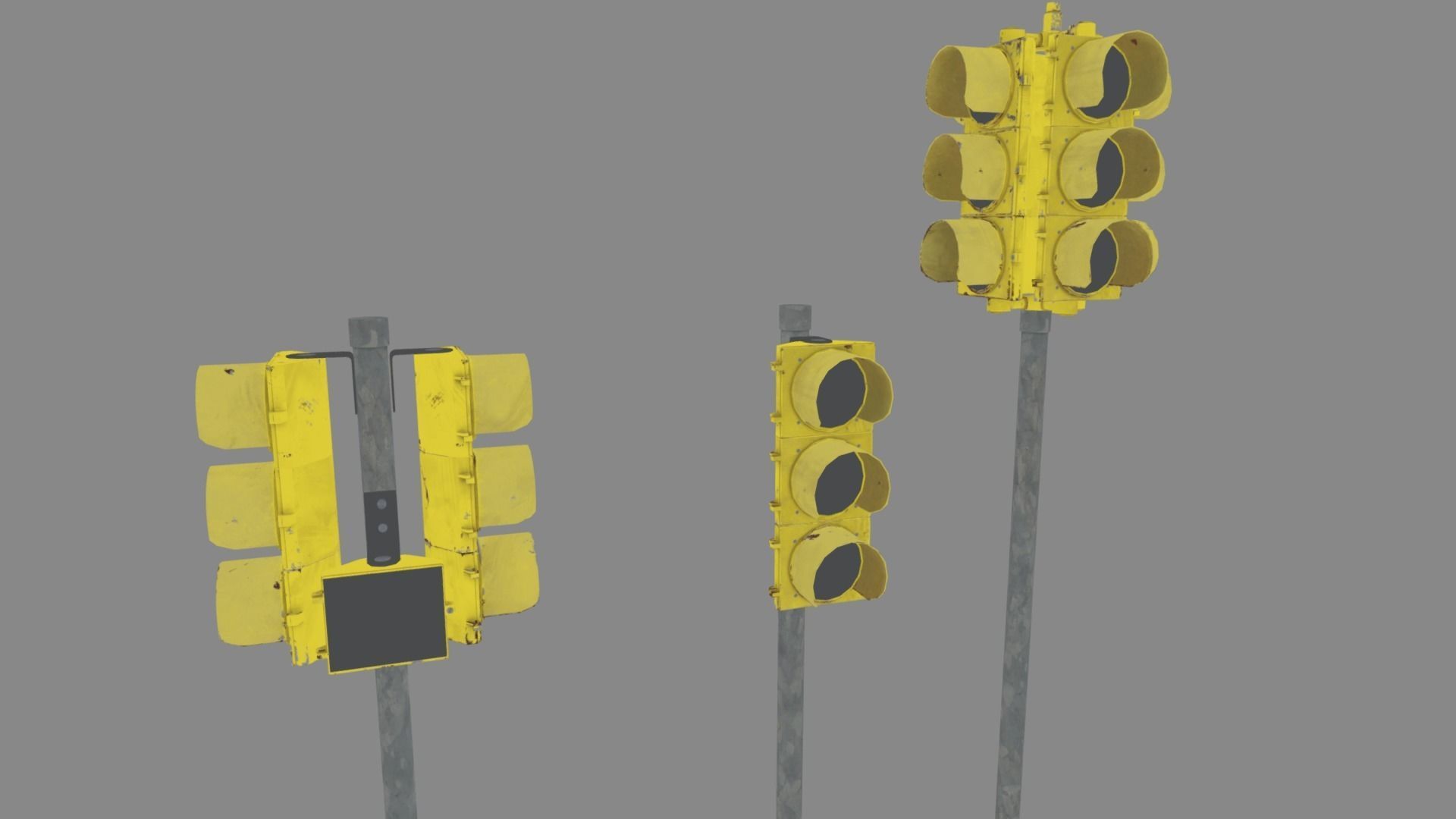 Traffic Lights USA Low-poly 3D model_10