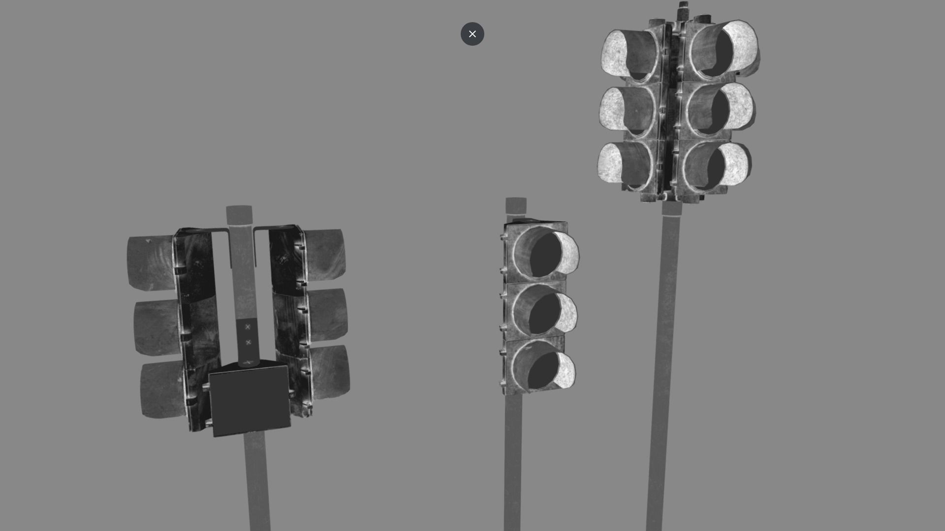 Traffic Lights USA Low-poly 3D model_12
