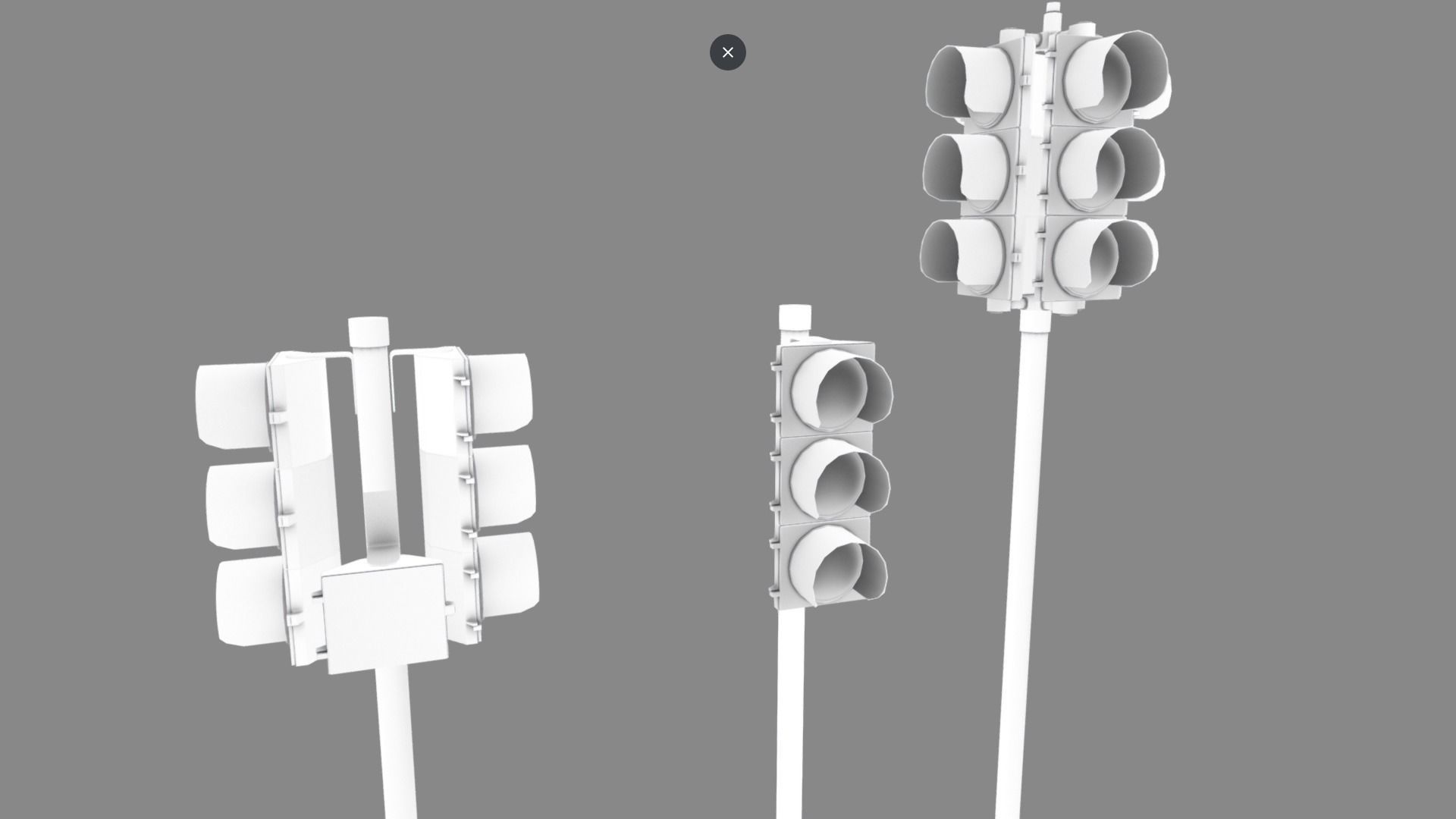 Traffic Lights USA Low-poly 3D model_14