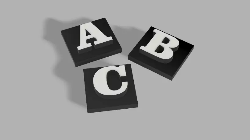 alphabet letters for decoration 3D print model_0