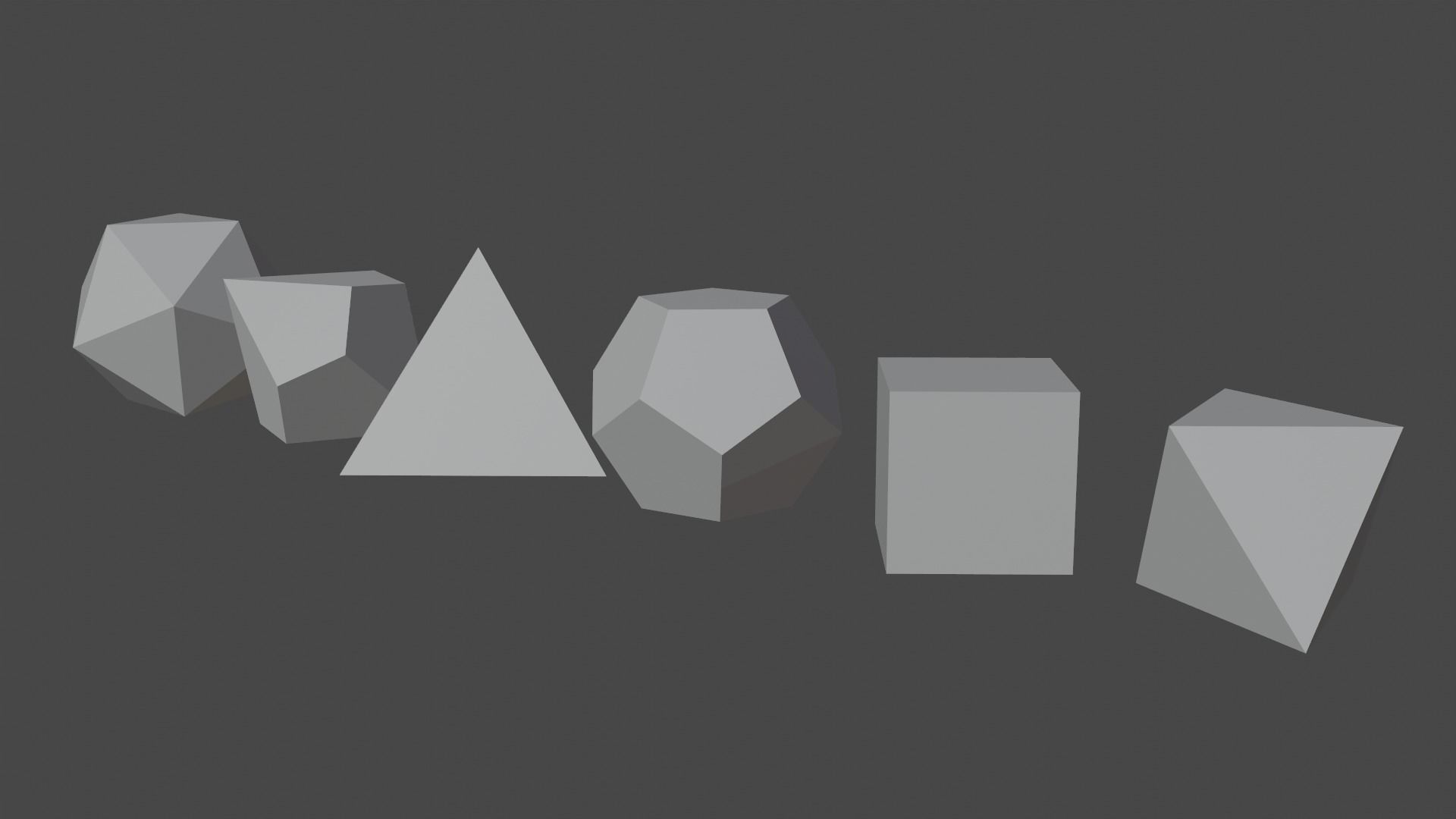 Red Clear Dice Set Low-poly 3D model_9