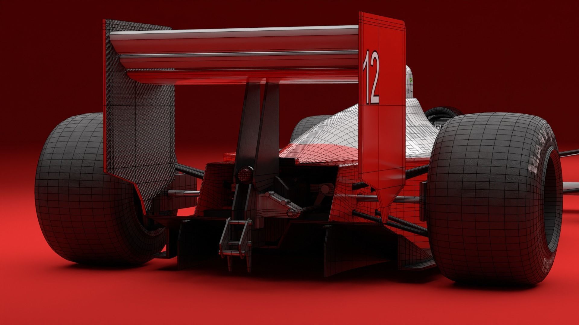 Mclaren MP44 F1 Car Ayrton Senna car 3D model_6
