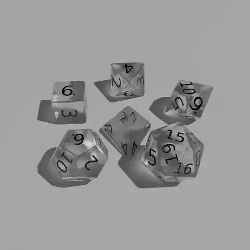 White Clear Dice