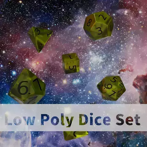 Yellow Clear Dice Set