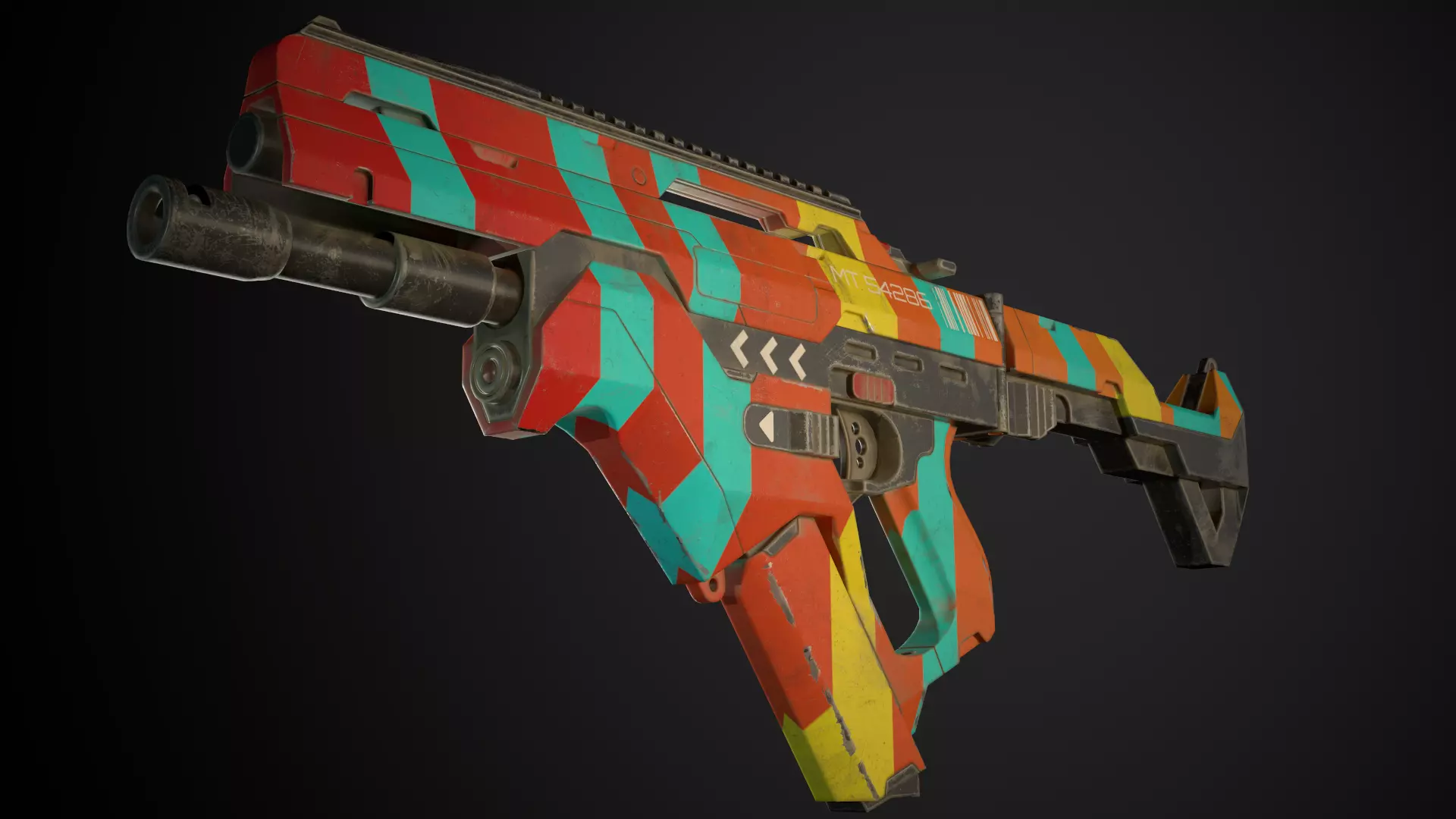 Sci fi Gun Free low-poly 3D model