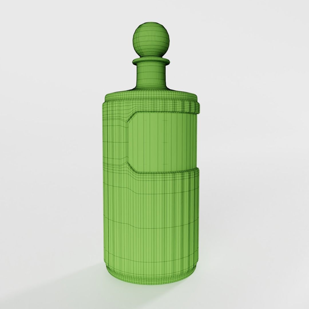 Antique Victorian Apothecary Bottle 04 3D model_4