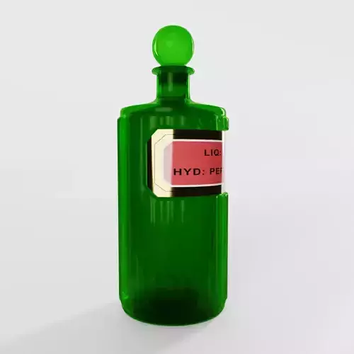 Antique Victorian Apothecary Bottle 04 3D model