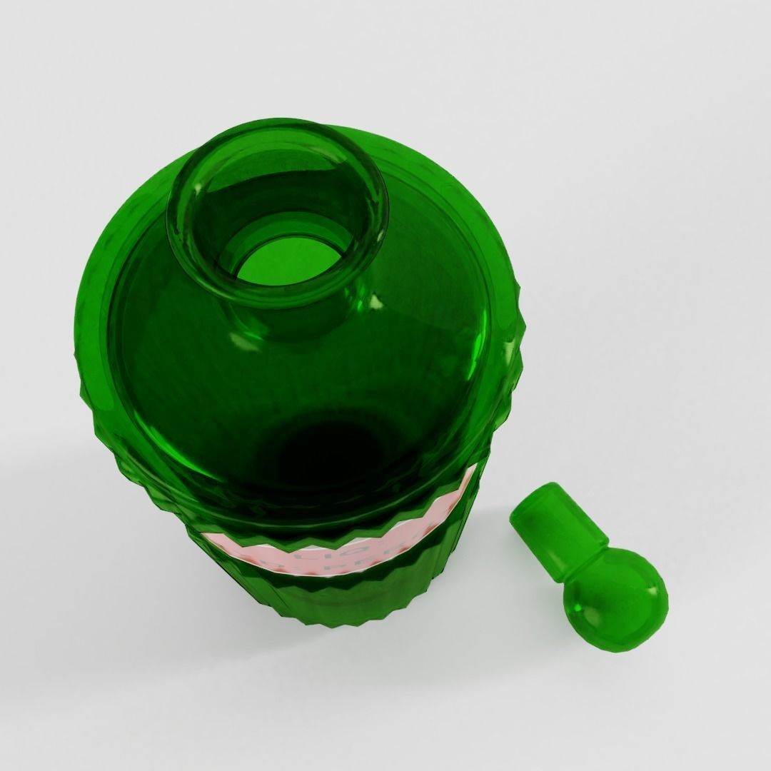 Antique Victorian Apothecary Bottle 04 3D model_3