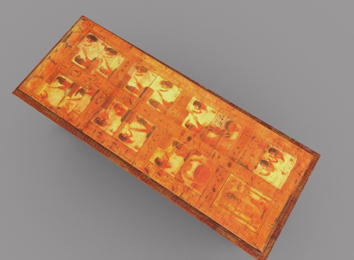 Egyptic  Sarcophagus Low-poly 3D model_6