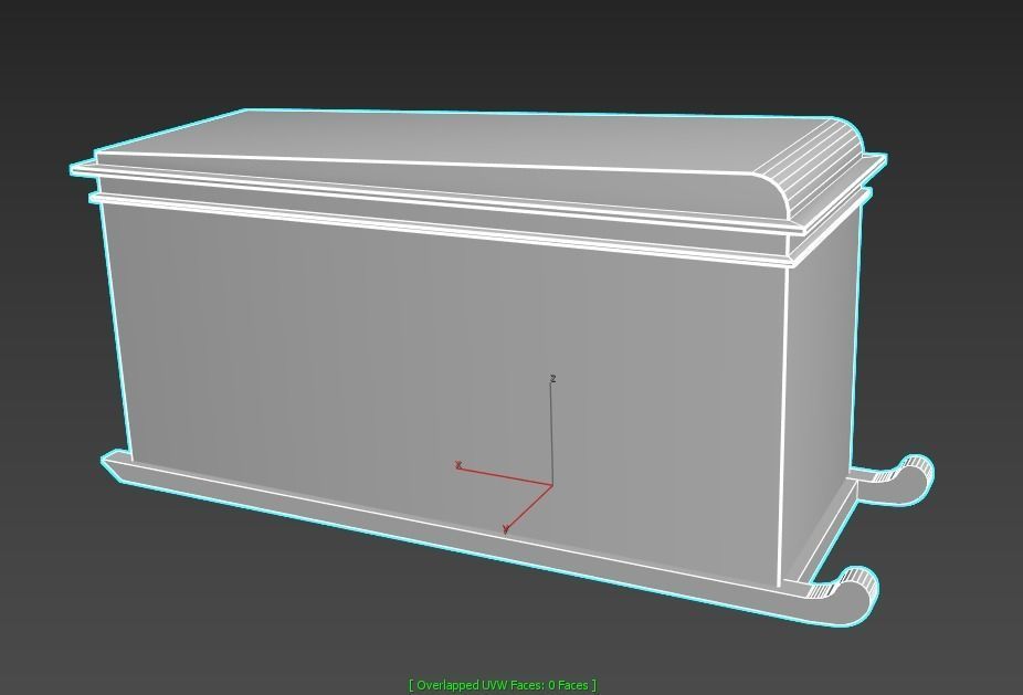 Egyptic  Sarcophagus Low-poly 3D model_8