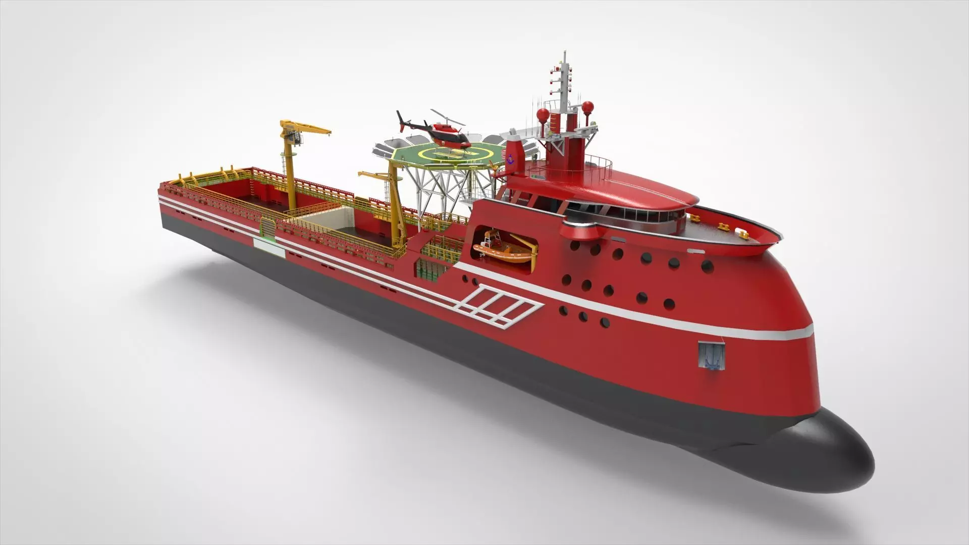 Offshore Vessel 3D model_0