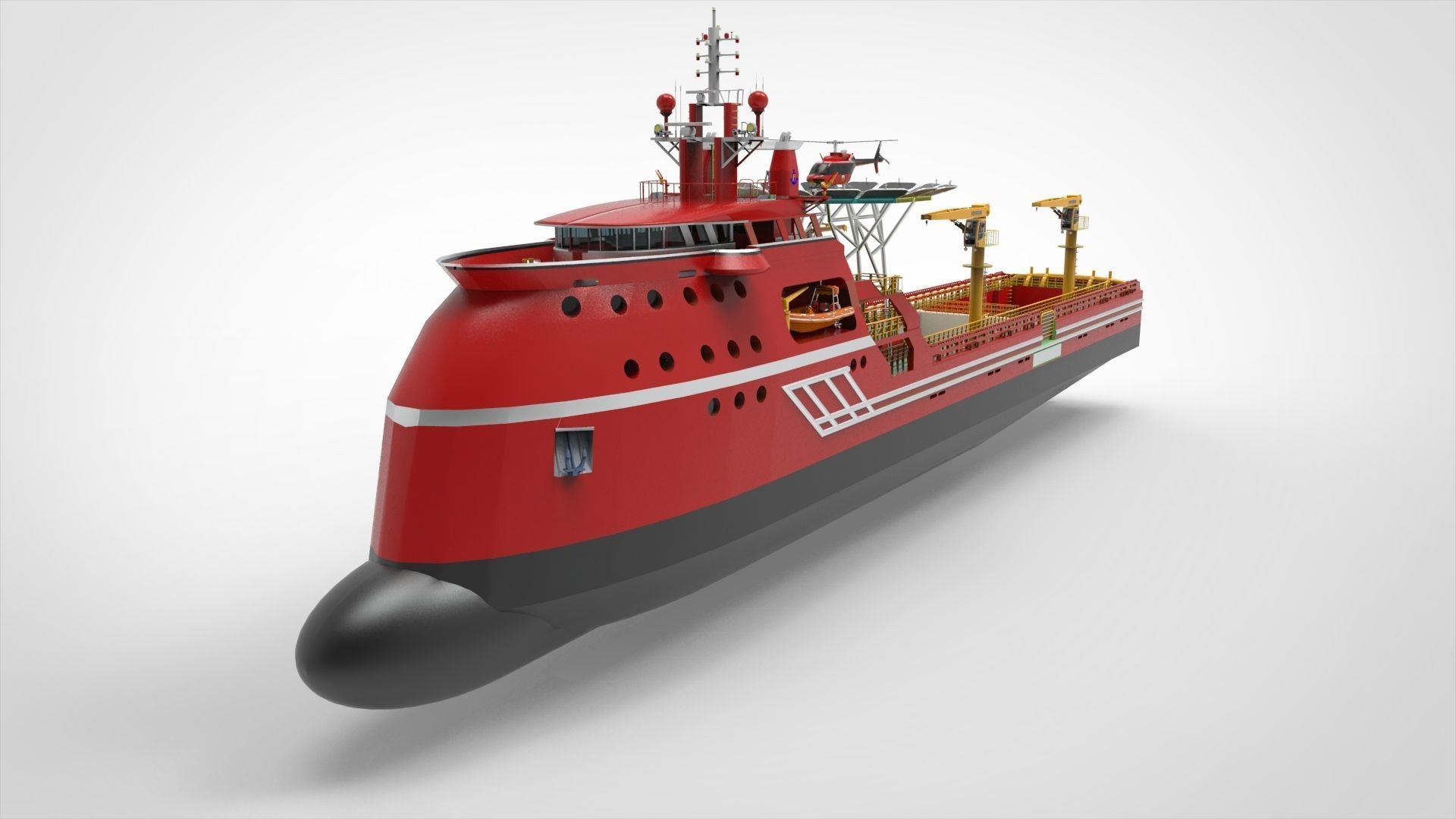 Offshore Vessel 3D model_2
