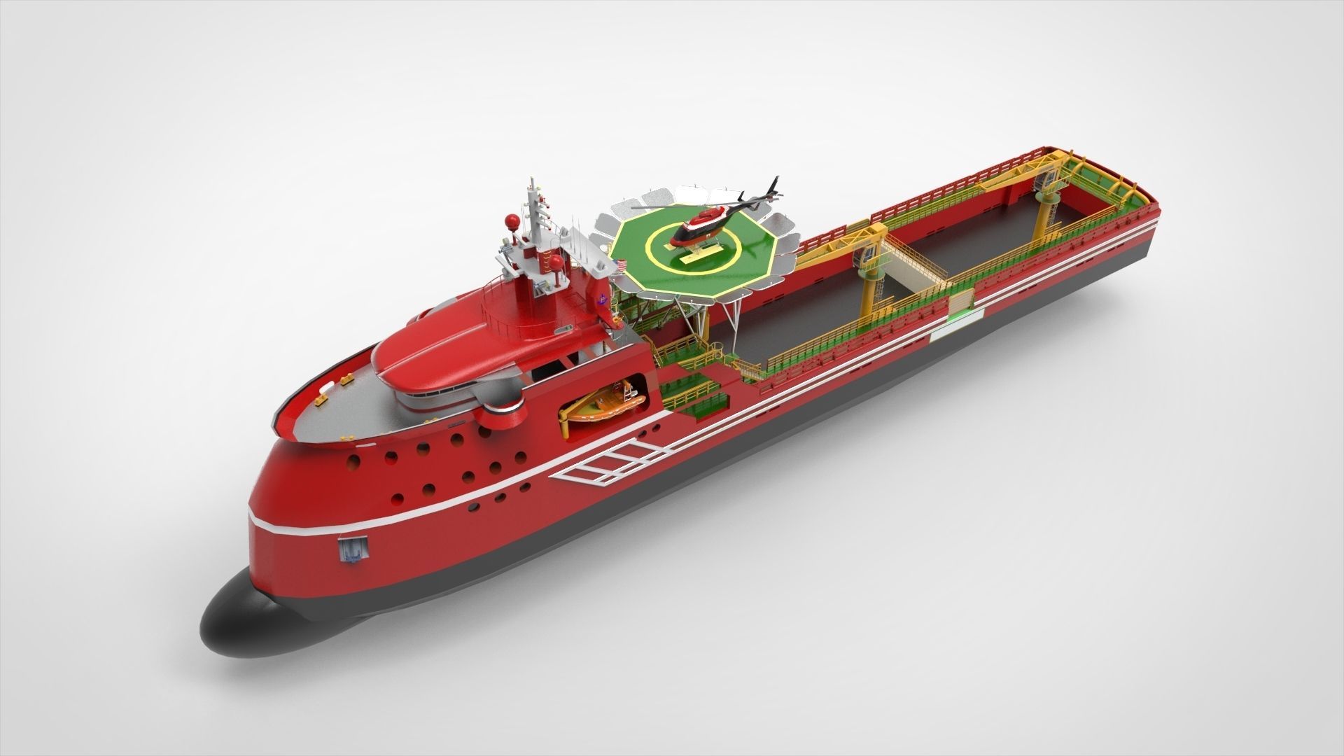 Offshore Vessel 3D model_5