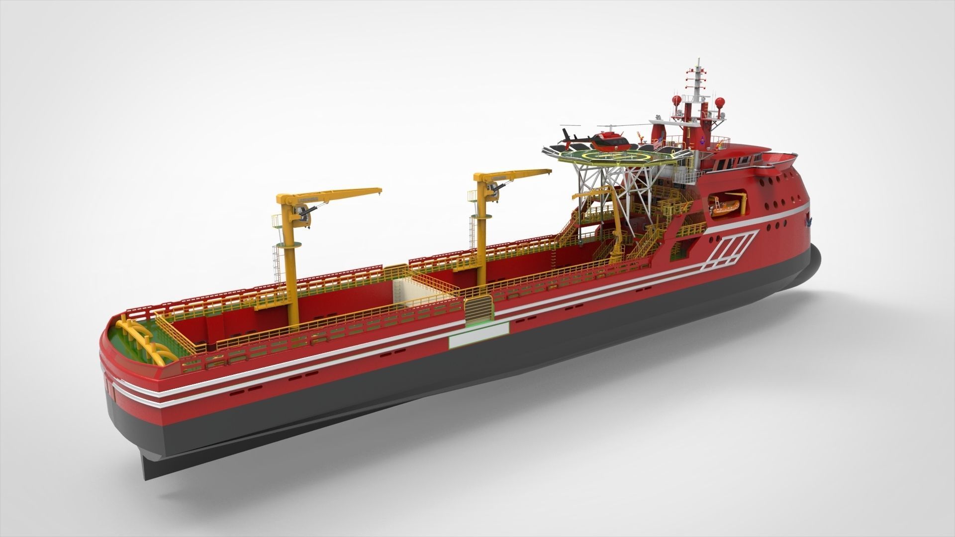 Offshore Vessel 3D model_1