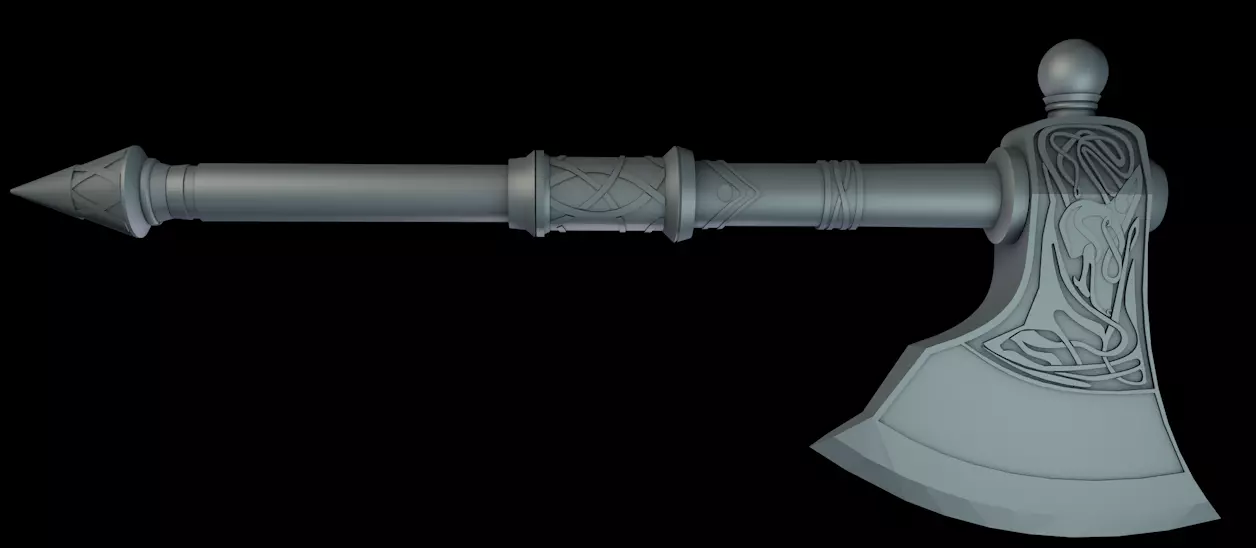 Axe - Assassins Creed Valhalla - 3D Print Ready 3D print model_0